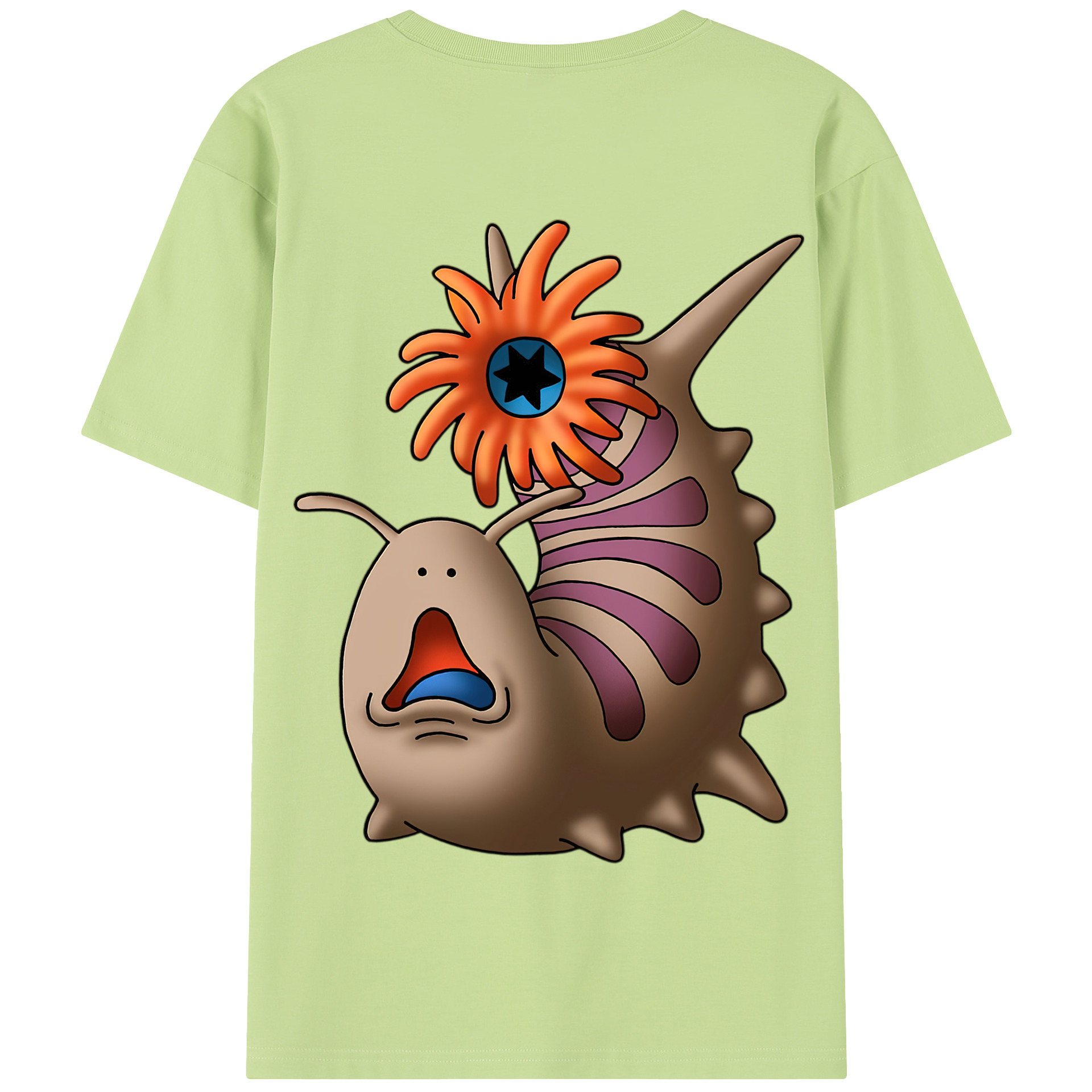 （画像用） ドラゴンクエスト Doragon Kuesuto Dragon Quest 綿100％半袖Tシャツ（背面プリント）